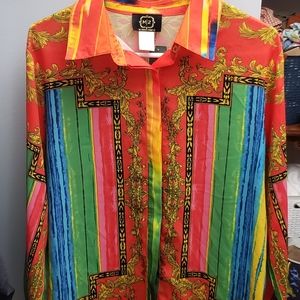 SIMONS, M2 colorful & visually striking blouse - Versace Vibes